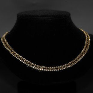 Кольє Michal Negrin "Класика Світла" з кристалами Swarovski та 24К золотим покриттям 08608 фото