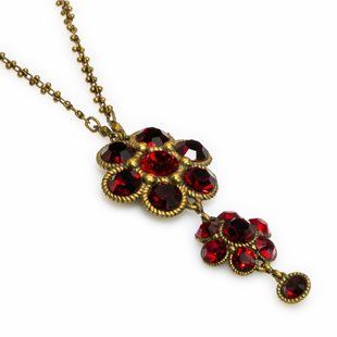 Колье Michal Negrin "Классический Гранат" с рубиновыми кристаллами Swarovski 55290 фото