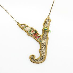 Кулон з латуні Michal Negrin у вигляді літери "y" з кристалами Swarovski 13510y фото