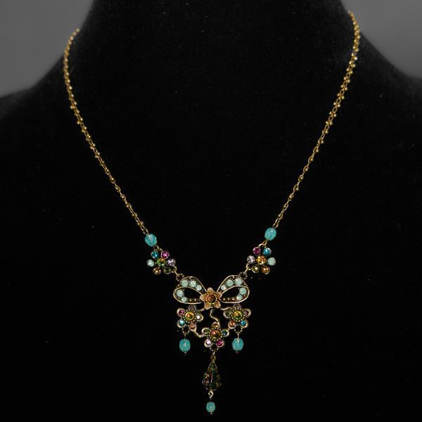 Кольє Michal Negrin "Кришталевий Букет" з блакитними кристалами та намистинами Swarovski 56900 33 фото
