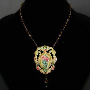 Кольє Michal Negrin "Медальйон "Ренесанс Троянди" з кристалами Swarovski 21550 фото