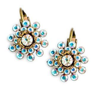 Серьги-клипсы "Голубая звезда" от Michal Negrin с кристаллами Swarovski 20133 фото