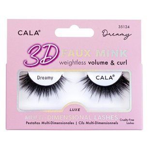 3D накладні вії цільні Cala 3D FAUX MINK LASHES: DREAMY, 1 пара 35124 фото