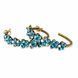 Серьги-кольца Michal Negrin "Лазурный цветок" с кристаллами Swarovski, 35 мм 100-121732 фото 2