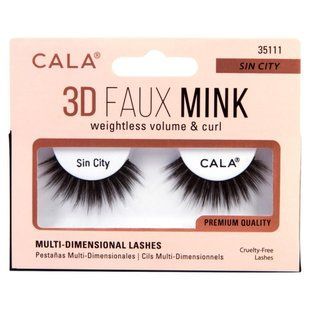 3D накладні вії цільні Cala 3D FAUX MINK LASHES: SIN CITY, 1 пара 35111 фото
