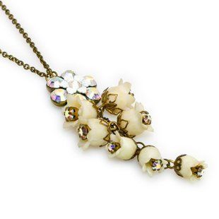 Кольє Michal Negrin "Перламутрова Аура" з кристалами та намистинами Swarovski 51510 фото
