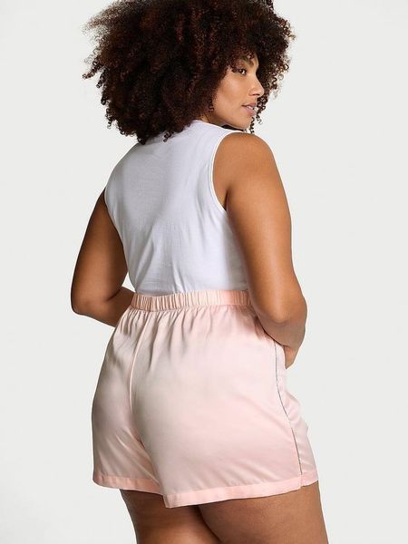 Жіночі сатинові шорти Victoria's Secret Satin Boxer з логотипом (M) 20179 фото